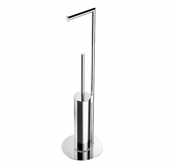 Стойка COLOMBO DESIGN MINI B4018 с держателем туалетной бумаги и ершиком цвет хром B4018.CR