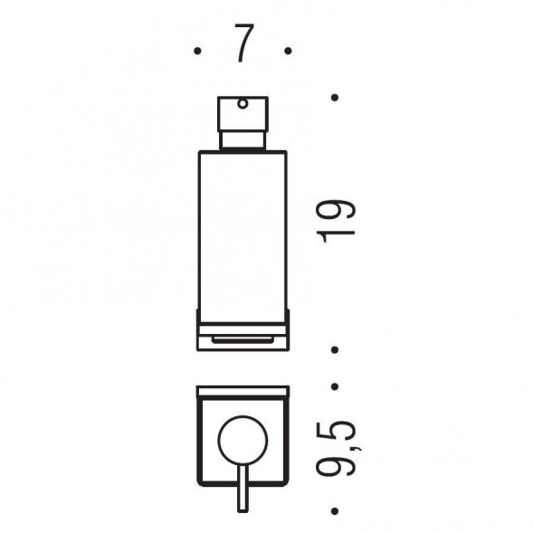 Дозатор COLOMBO DESIGN LOOK B9316.HPS1 настенный цвет нержавеющая сталь B9316.HPS/1