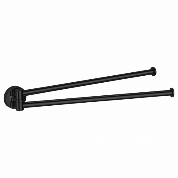 Полотенцедержатель COLOMBO DESIGN PLUS W4913.NM двойной цвет черный матовый