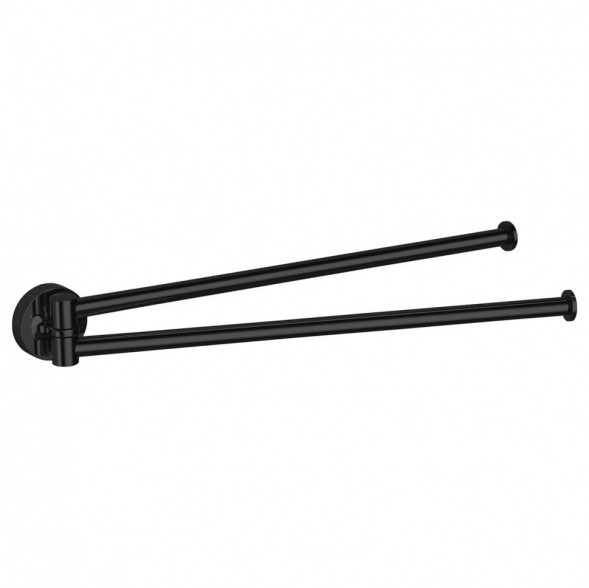 Полотенцедержатель COLOMBO DESIGN PLUS W4913.NM двойной цвет черный матовый