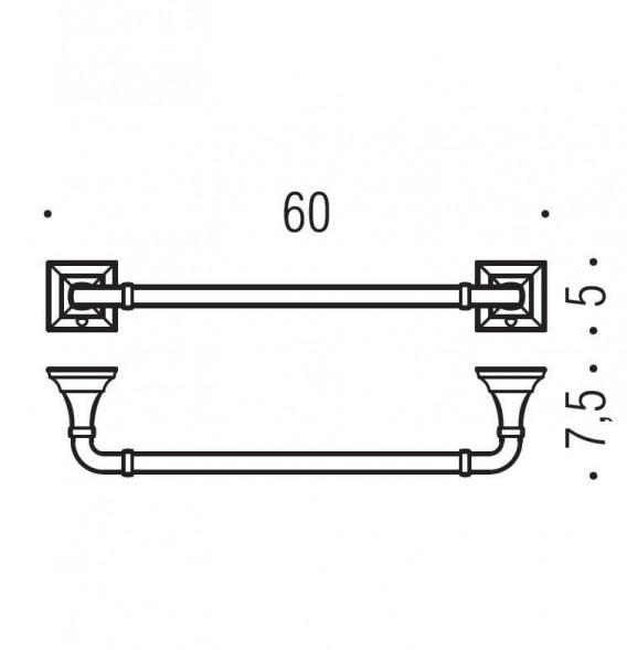 Полотенцедержатель COLOMBO DESIGN PORTOFINO B3211.BR широкий цвет бронза B3211.BR