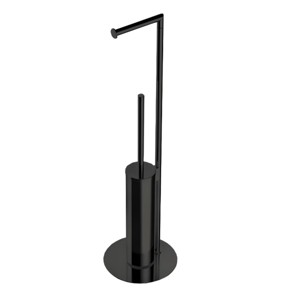 Стойка COLOMBO DESIGN MINI B4018.GM с держателем туалетной бумаги и ершиком цвет графит матовый B4018.GM