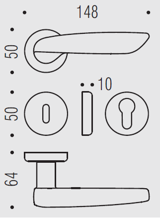 Дверная ручка Colombo DAYTONA PF11RSB хром матовый PF11RSB.CM