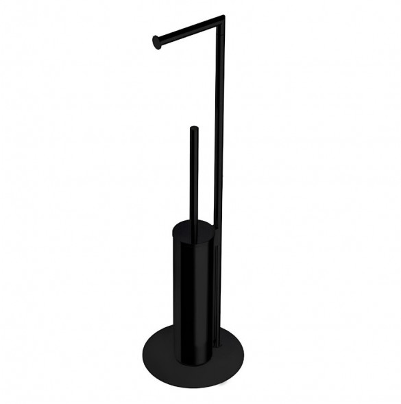 Стойка COLOMBO DESIGN MINI B4018.NM с держателем туалетной бумаги и ершиком цвет черный матовый B4018.NM