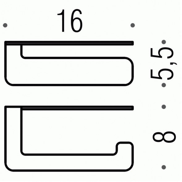 Держатель туалетной бумаги COLOMBO DESIGN OVER B7008 без крышки цвет нержавеющая сталь B7008.SS