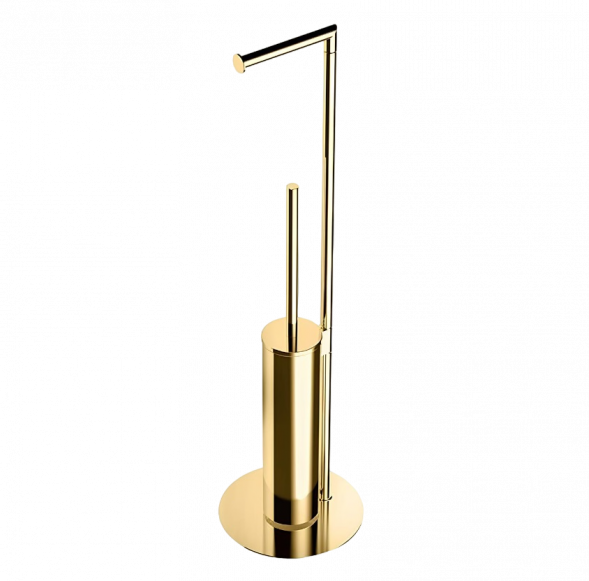 Стойка COLOMBO DESIGN MINI B4018.OM с держателем туалетной бумаги и ершиком цвет золото матовое B4018.OM