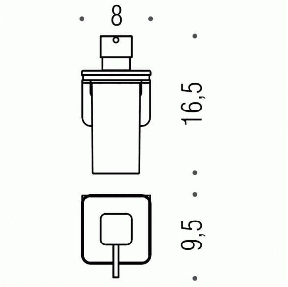 Дозатор COLOMBO DESIGN OVER B9328 настенный цвет нержавеющая сталь B9328.SS