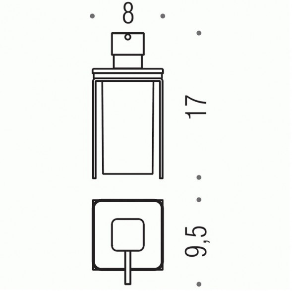 Дозатор COLOMBO DESIGN OVER B9329 настольный цвет нержавеющая сталь B9329.CR