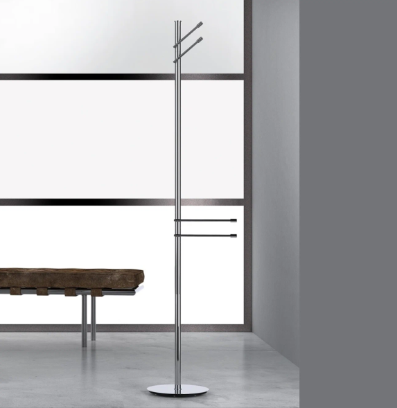 Стойка COLOMBO DESIGN ISOLE B9412N напольная с 2 полотенцедержателями с 2 крючками цвет хром B9412N.CR