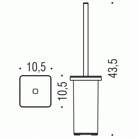 Ершик COLOMBO DESIGN OVER B7006 напольный цвет нержавеющая сталь B7006.SS