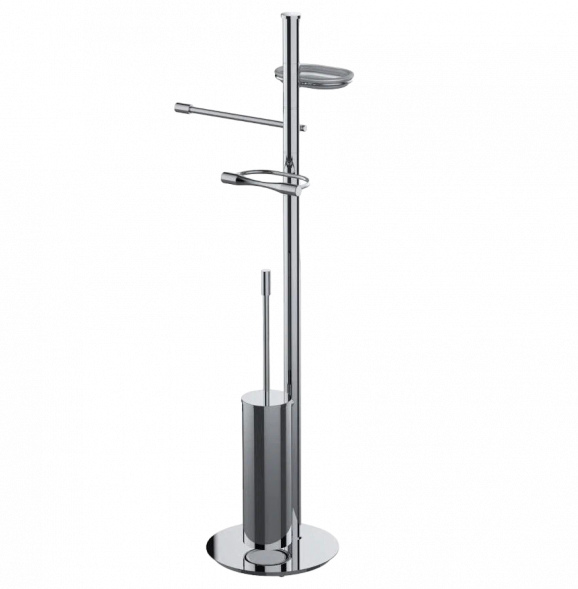 Стойка COLOMBO DESIGN ISOLE B9413N напольная с полотенцедержателем с мыльницей цвет хром B9413N.CR