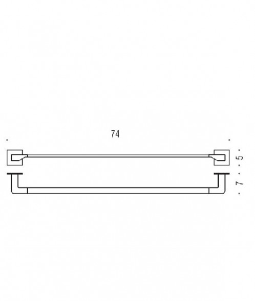 Полотенцедержатель COLOMBO DESIGN FOREVER B2911 широкий цвет хром B2911.CR