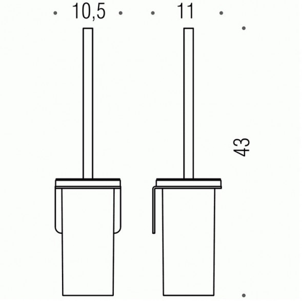 Ершик COLOMBO DESIGN OVER B7007 настенный цвет нержавеющая сталь B7007.SS