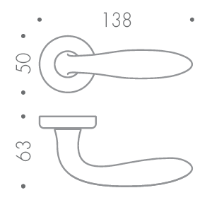Дверная ручка Colombo MACH CD81R хром матовый CD81R.CM