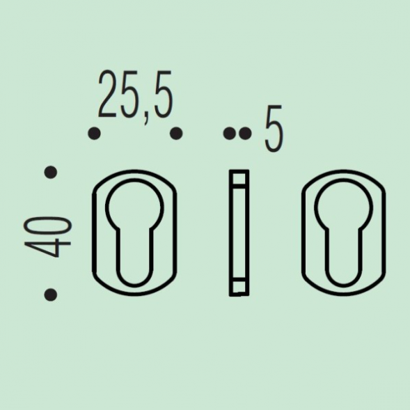 Накладка под английский замок Colombo ZE13/0.CR zero хром