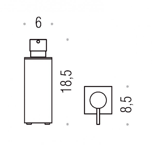 Дозатор COLOMBO DESIGN LOOK B9320 настольный цвет хром B9320.CR