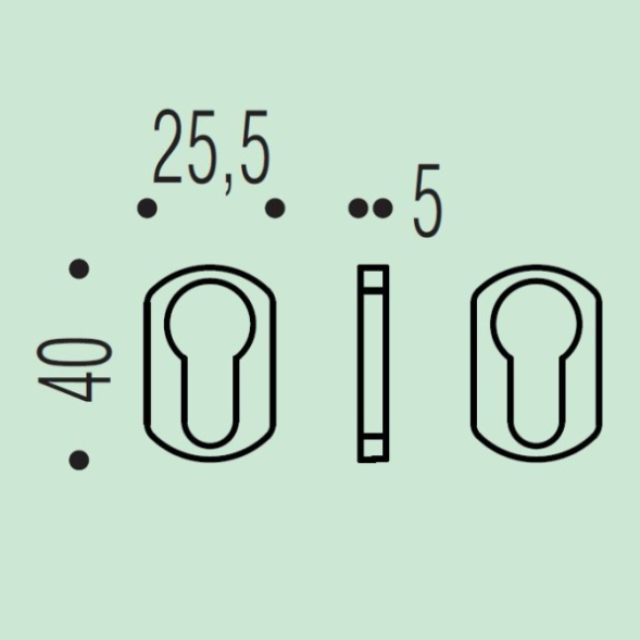 Накладка под английский замок Colombo ZE13/0.CM zero матовый хром