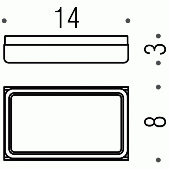 Мыльница COLOMBO DESIGN OVER B7040 настольная цвет нержавеющая сталь B7040.SS