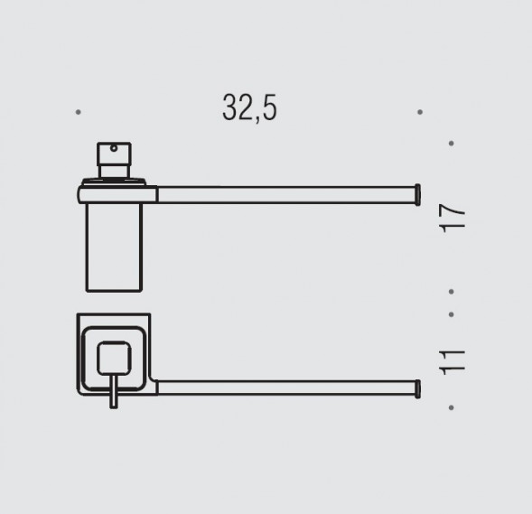 Полотенцедержатель с дозатором COLOMBO DESIGN LULU B6274 настенный цвет хром B6274.CR