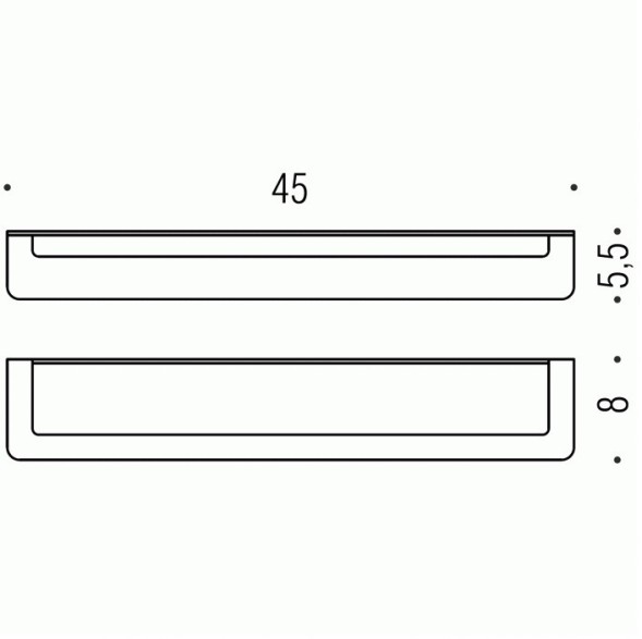 Полотенцедержатель COLOMBO DESIGN OVER B7010 широкий цвет нержавеющая сталь B7010.SS