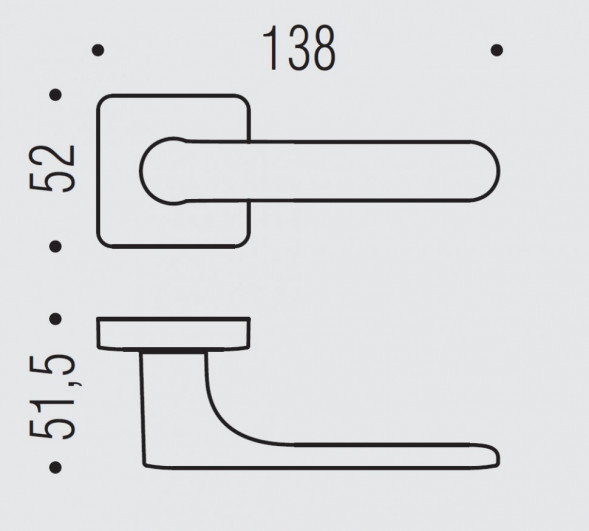 Дверная ручка Colombo Design ONE Q CC21RSB.C03 черный