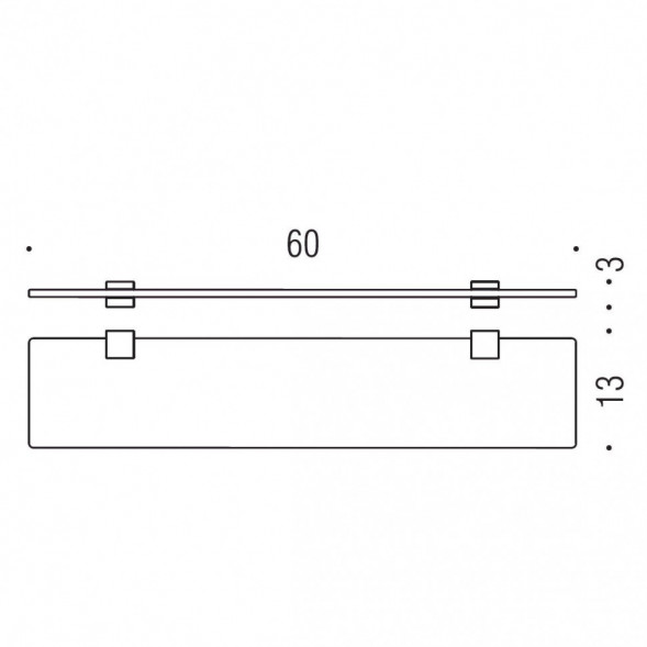 Полочка COLOMBO DESIGN LULU B6216.HPS стеклянная цвет золото