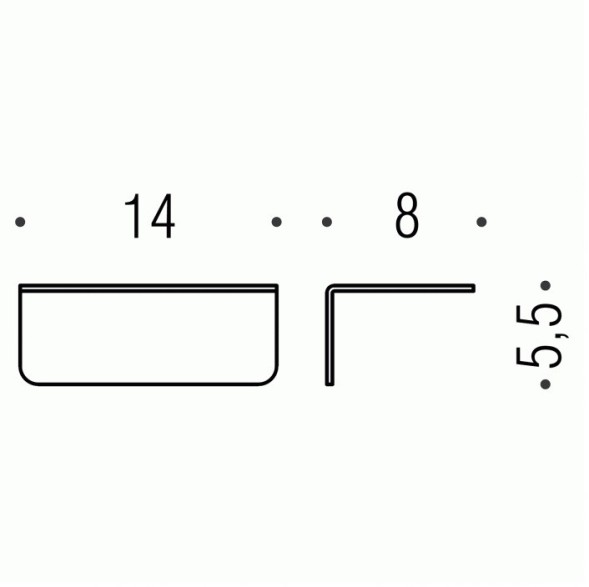 Полочка COLOMBO DESIGN OVER B7070 подвесная цвет нержавеющая сталь B7070.SS