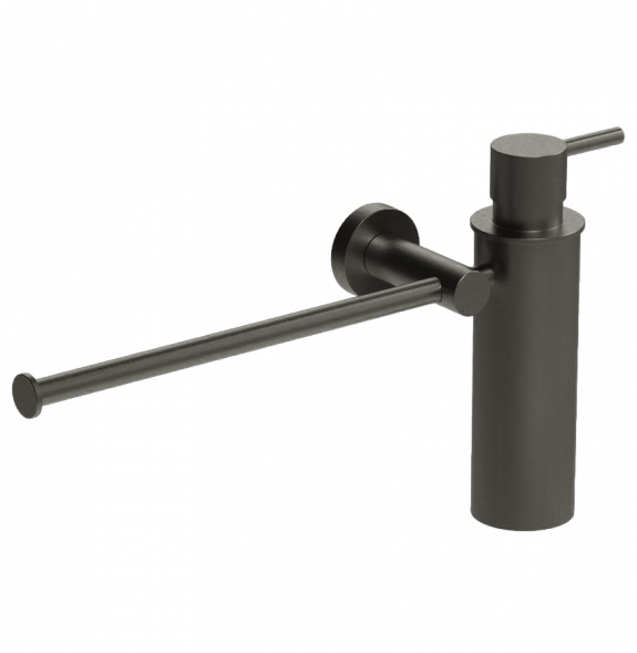 Полотенцедержатель с дозатором COLOMBO DESIGN PLUS W4975.GM настенный цвет графит матовый W4975.GM