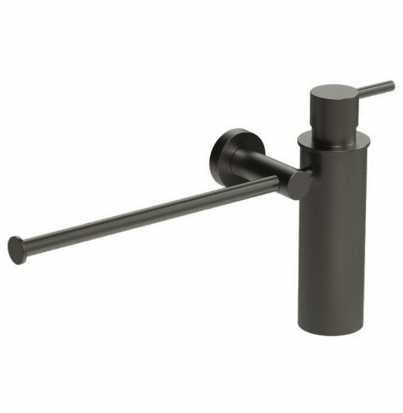 Полотенцедержатель с дозатором COLOMBO DESIGN PLUS W4975.GM настенный цвет графит матовый W4975.GM