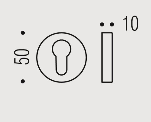 Накладка под цилиндр Colombo Rosetta CD43 GB винтаж CD43GB.VL